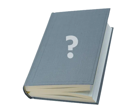 Symbolische Darstellung eines herkömmlichen Babyalbums mit Fragezeichen – Visualisierung von Qualitätsunterschieden in Bindung und Material.